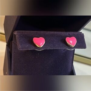 J. Crew Pink Heart Earrings